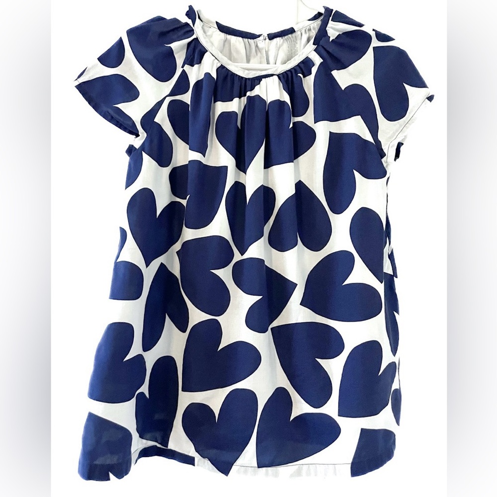 Primary Girls Cutout Hearts Blouse, Size 6-7